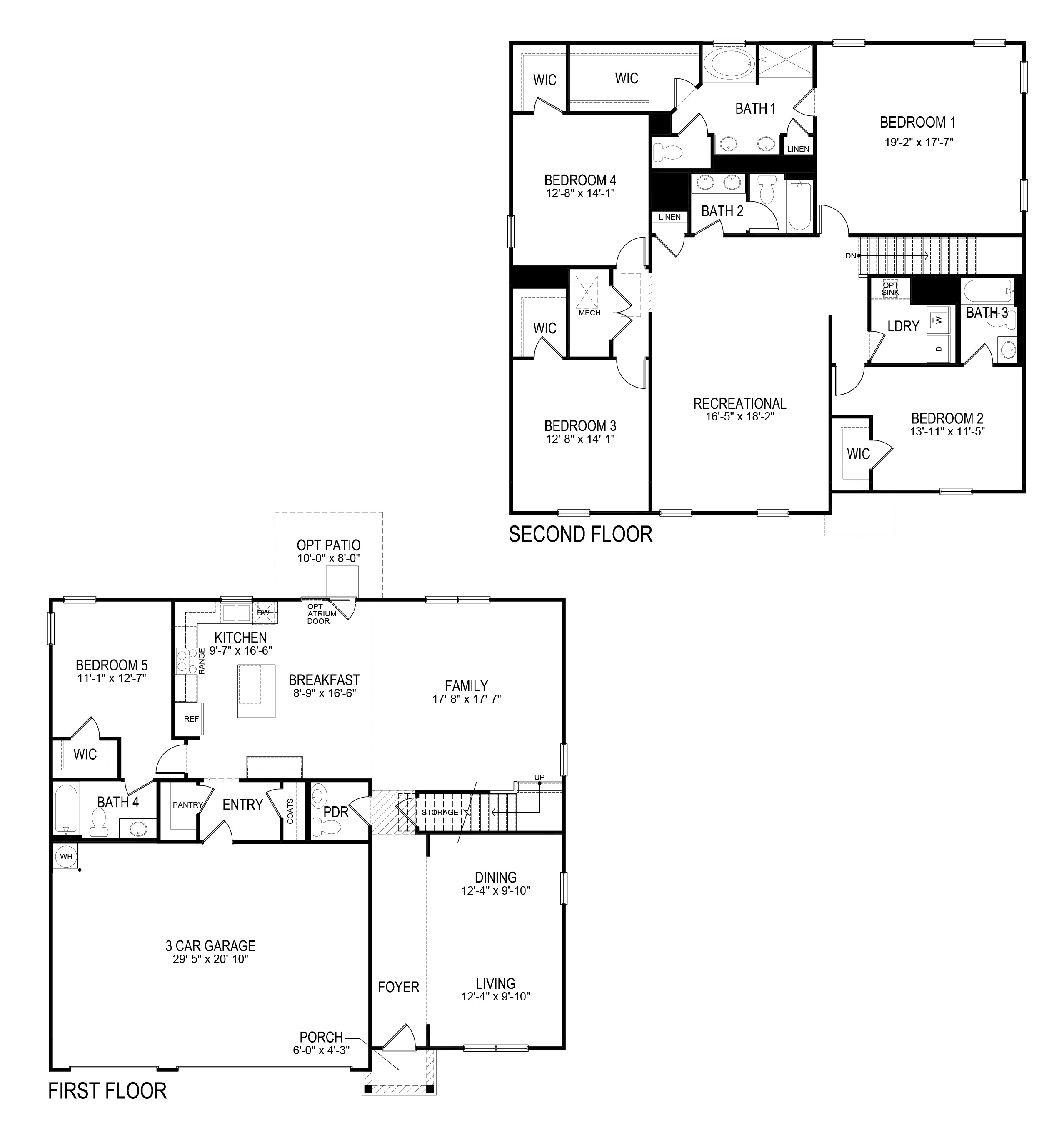 mansfield floorplan at hamptons at riverwood in dallas georgia