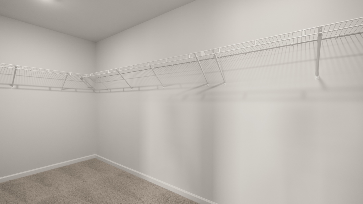 primary bedroom with walk in closet