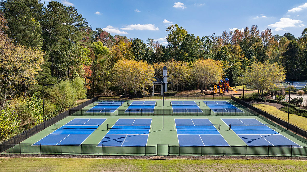 Community pickleball courts amenity