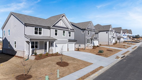 Front exterior of homes in the neighborhood.