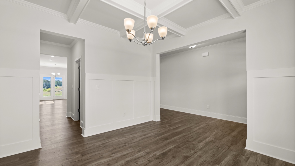 Interior dining area next to entry-way