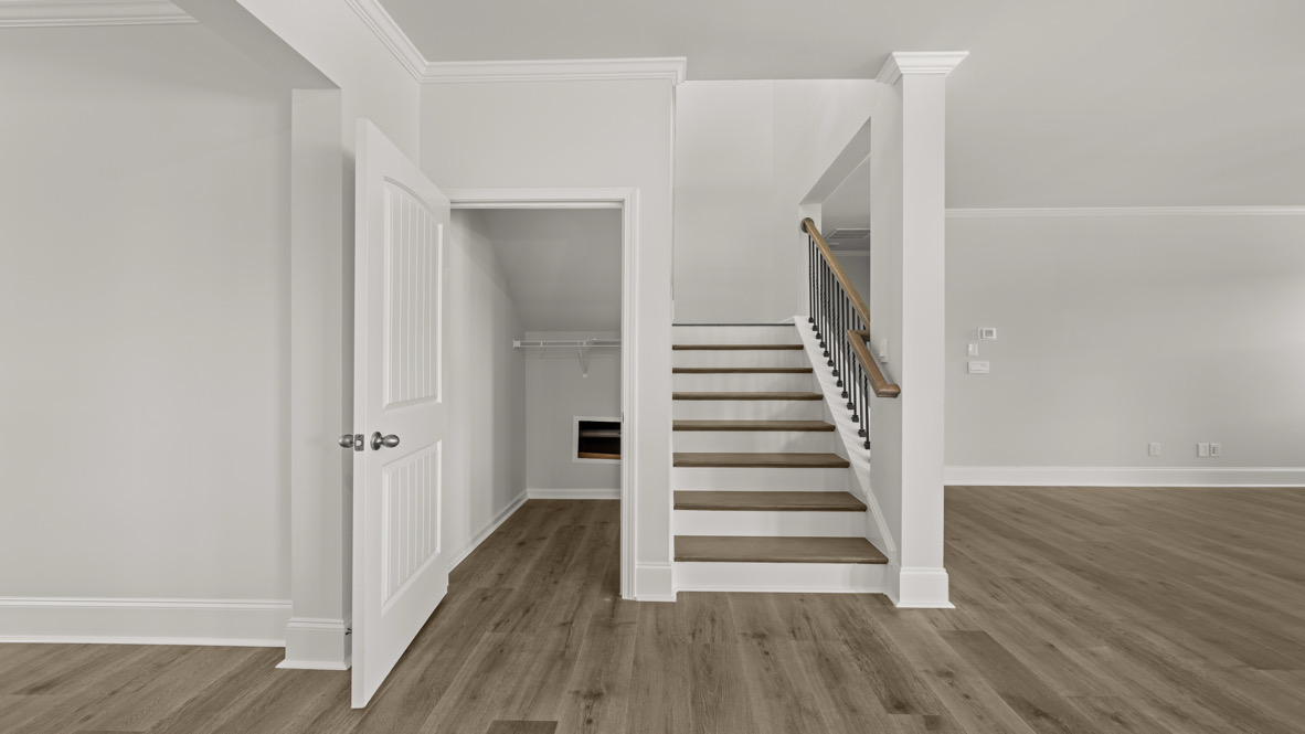 Interior living area open to staircase