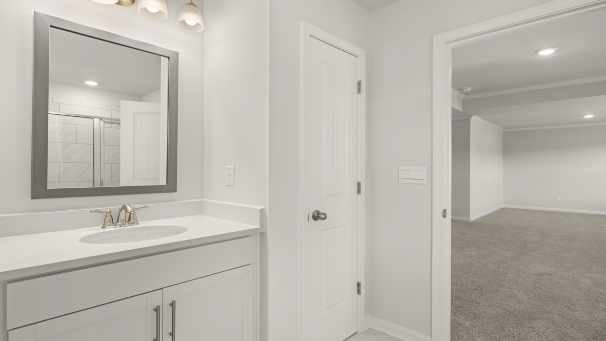 Interior primary bathroom with sink