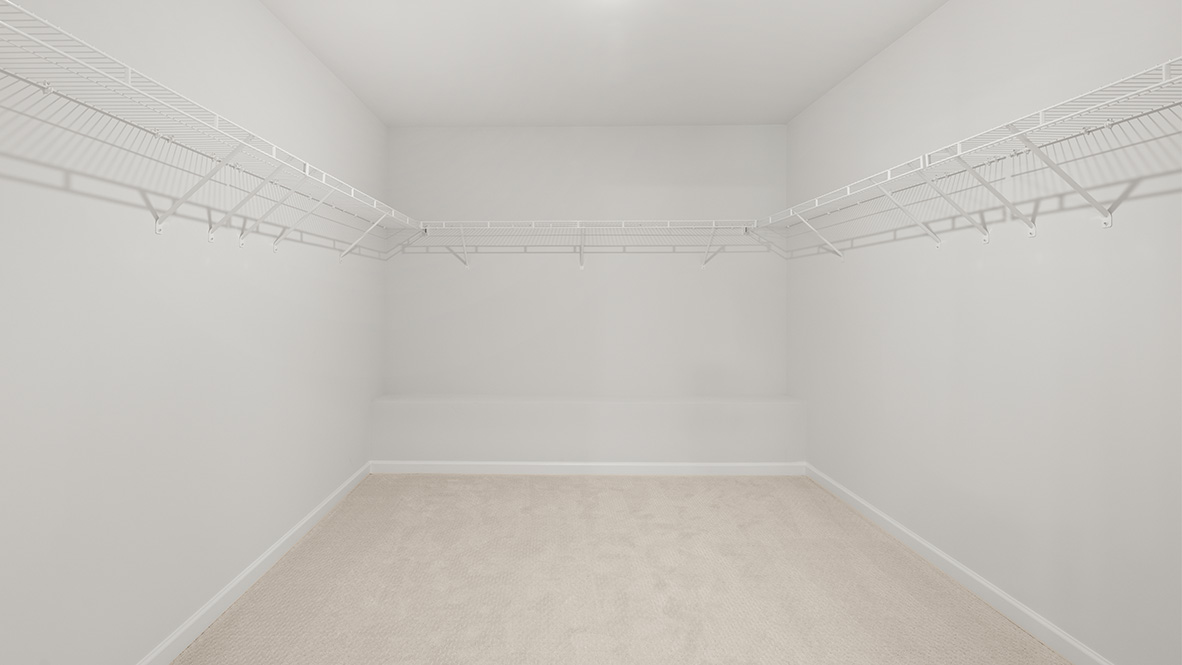 Interior primary walk-in closet