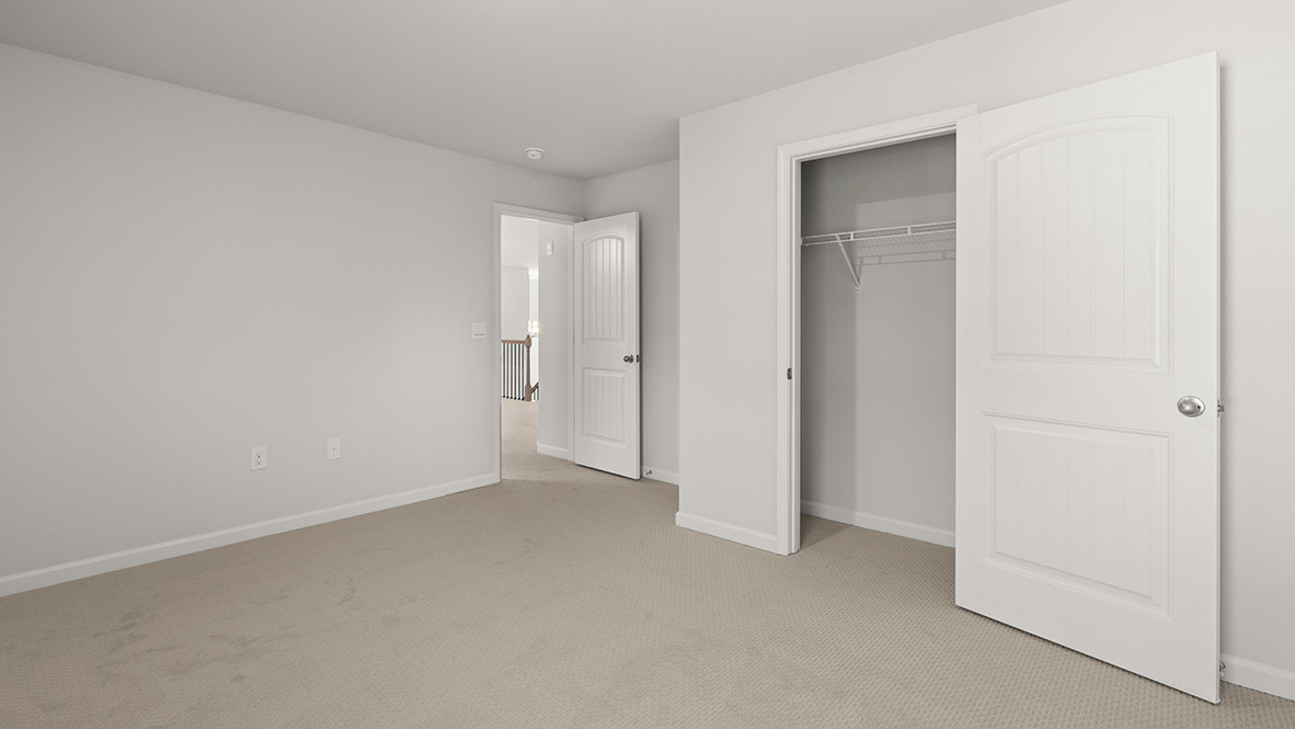 Interior bedroom with closet