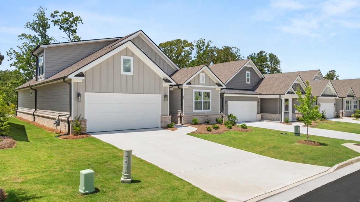 Exterior home with stone detailing