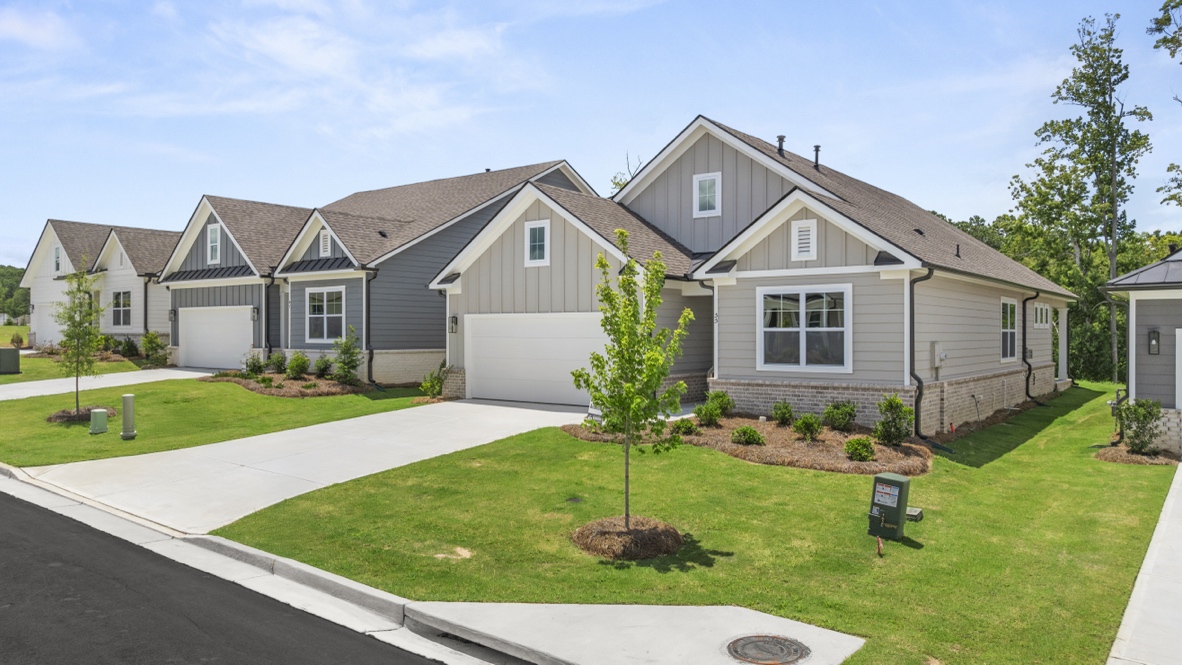 Exterior home with stone detailing