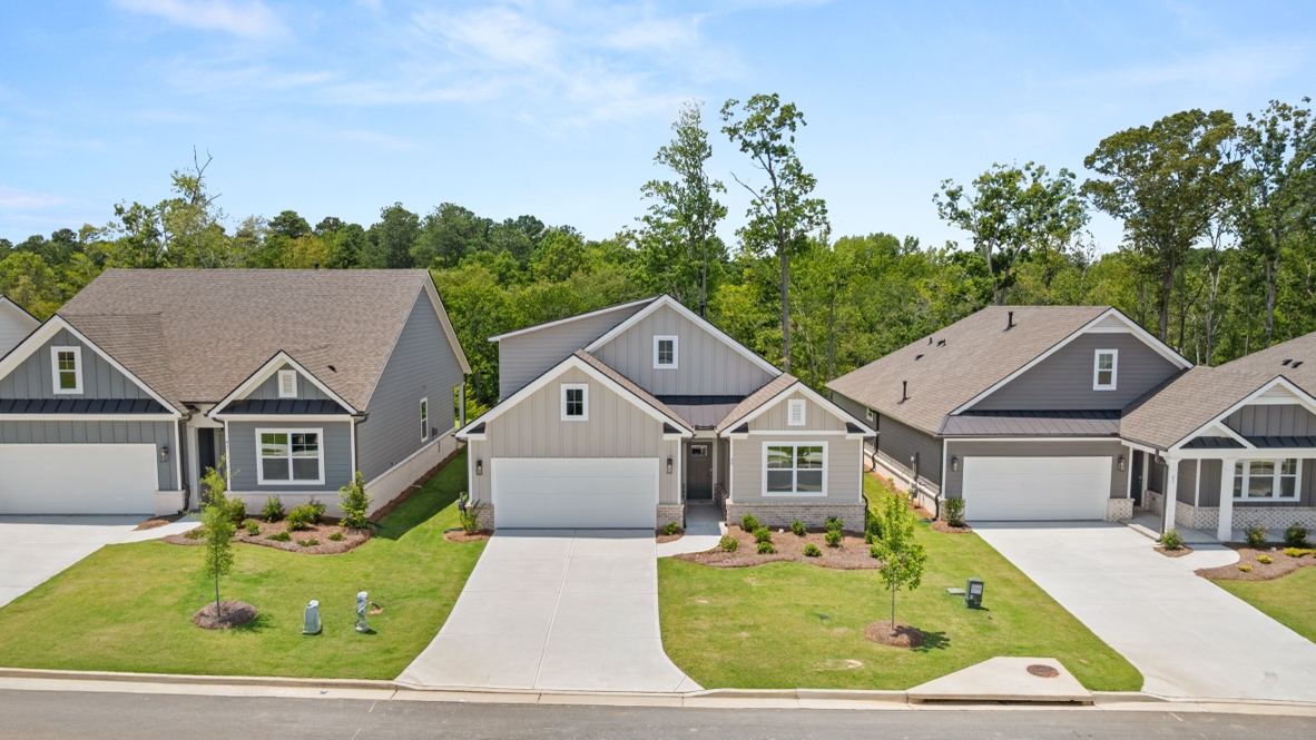 Exterior home with stone detailing