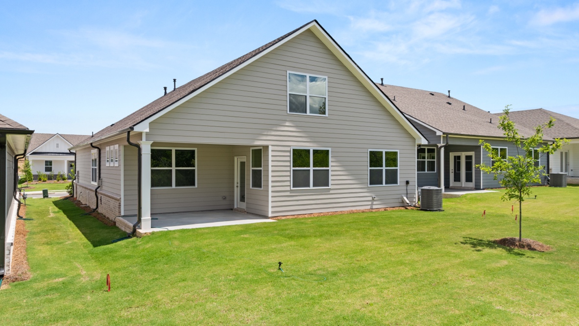 Exterior view of back yard and home