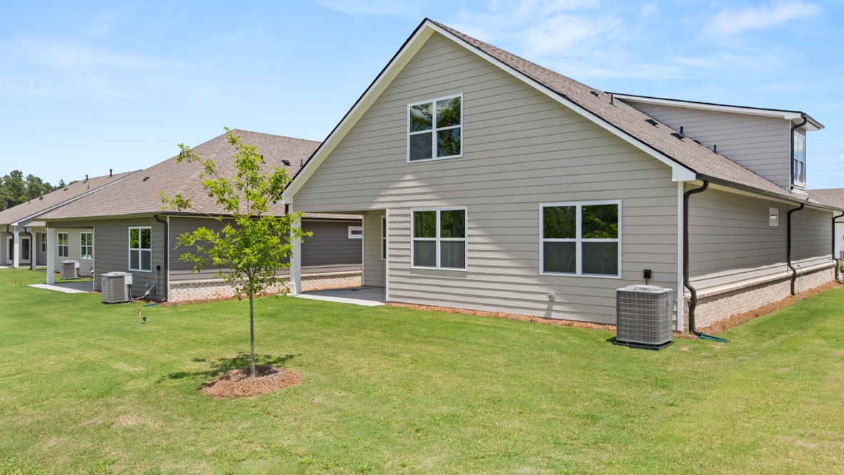 Exterior view of back yard and home
