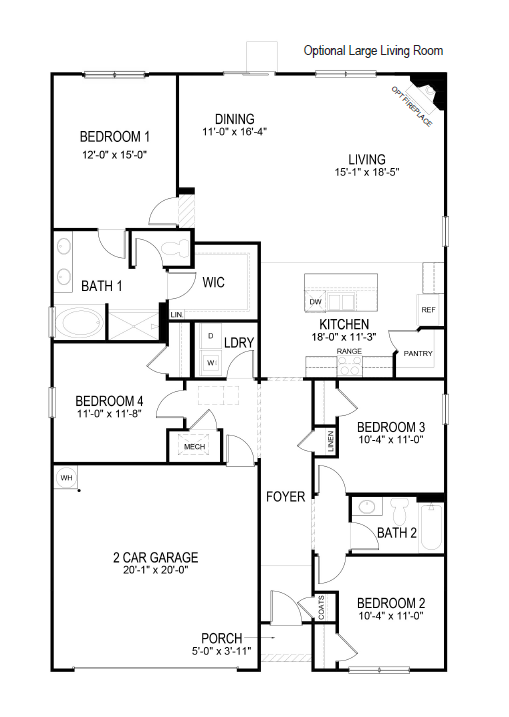 Options Cali floorplan at Hamptons at Riverwood North