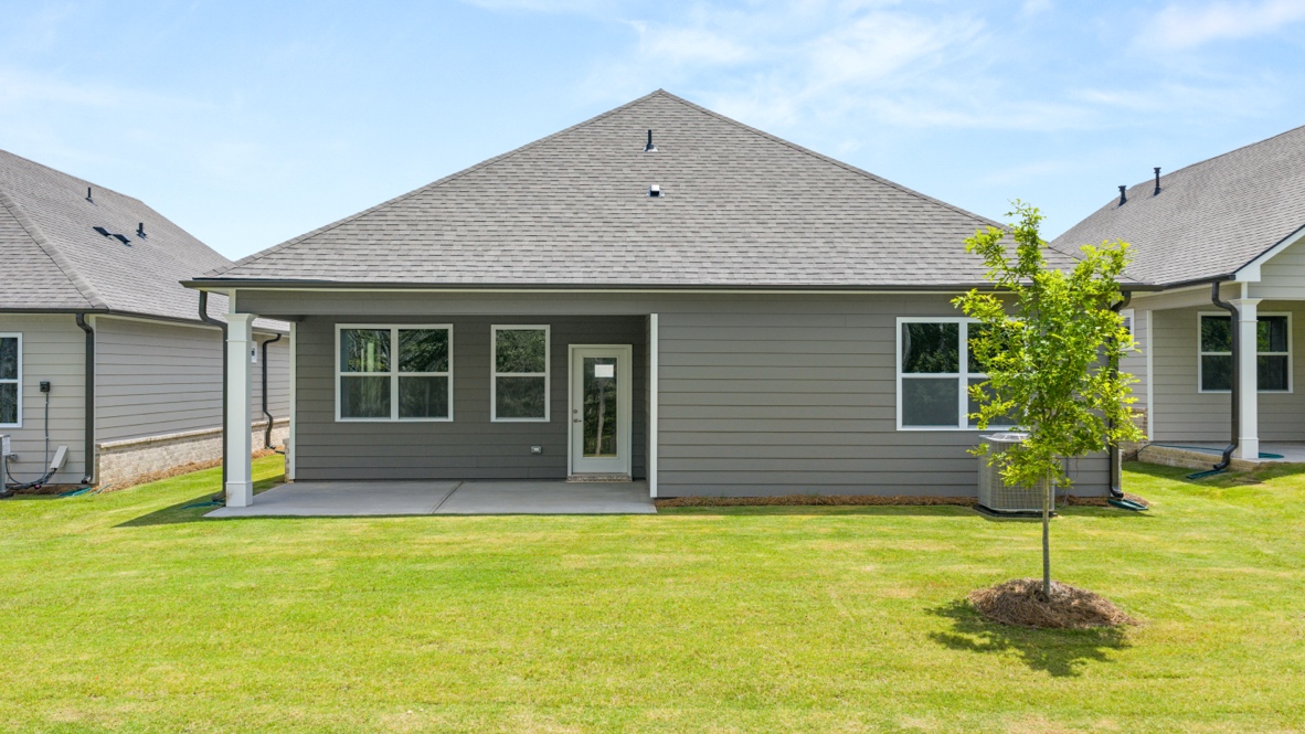 Rear exterior of the Clifton plan at Hamptons at Riverwood North