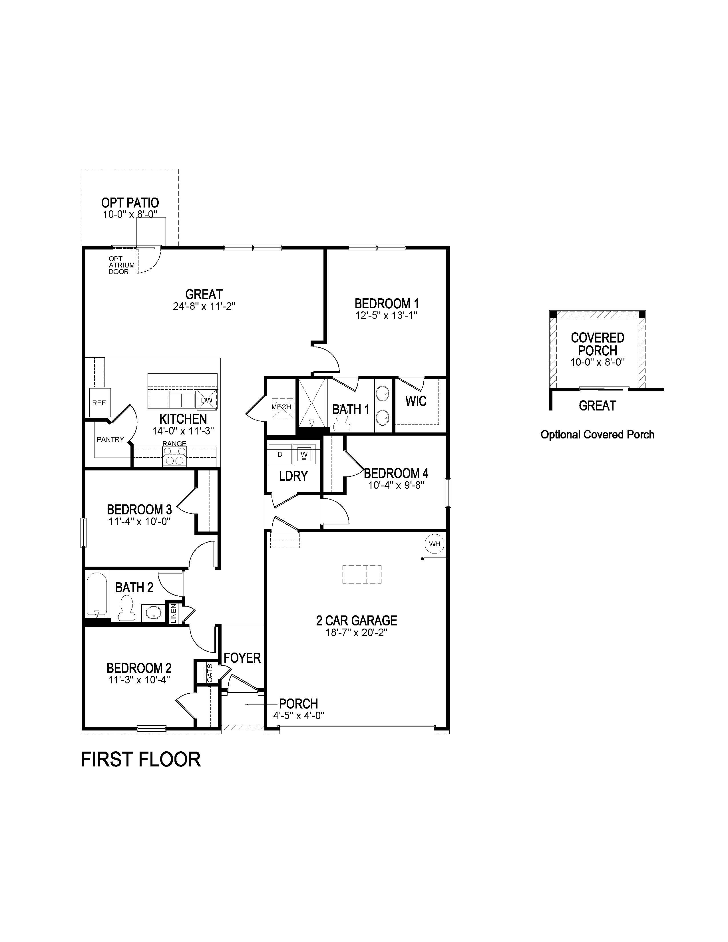 Freeport floorplan at Hamptons at Riverwood North