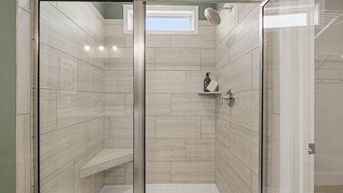 spacious walk in shower