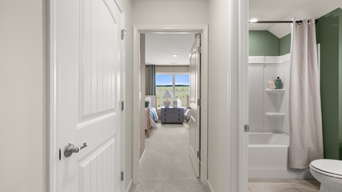 hallway view of the bedroom