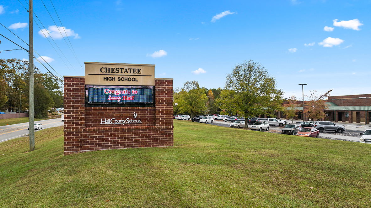Chestatee High School entrance sign