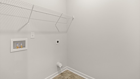 interior laundry room on the main level