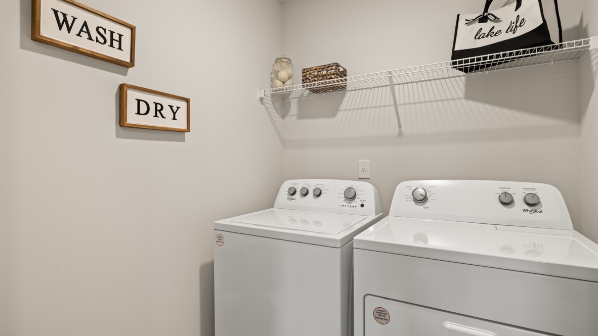 Interior laundry room
