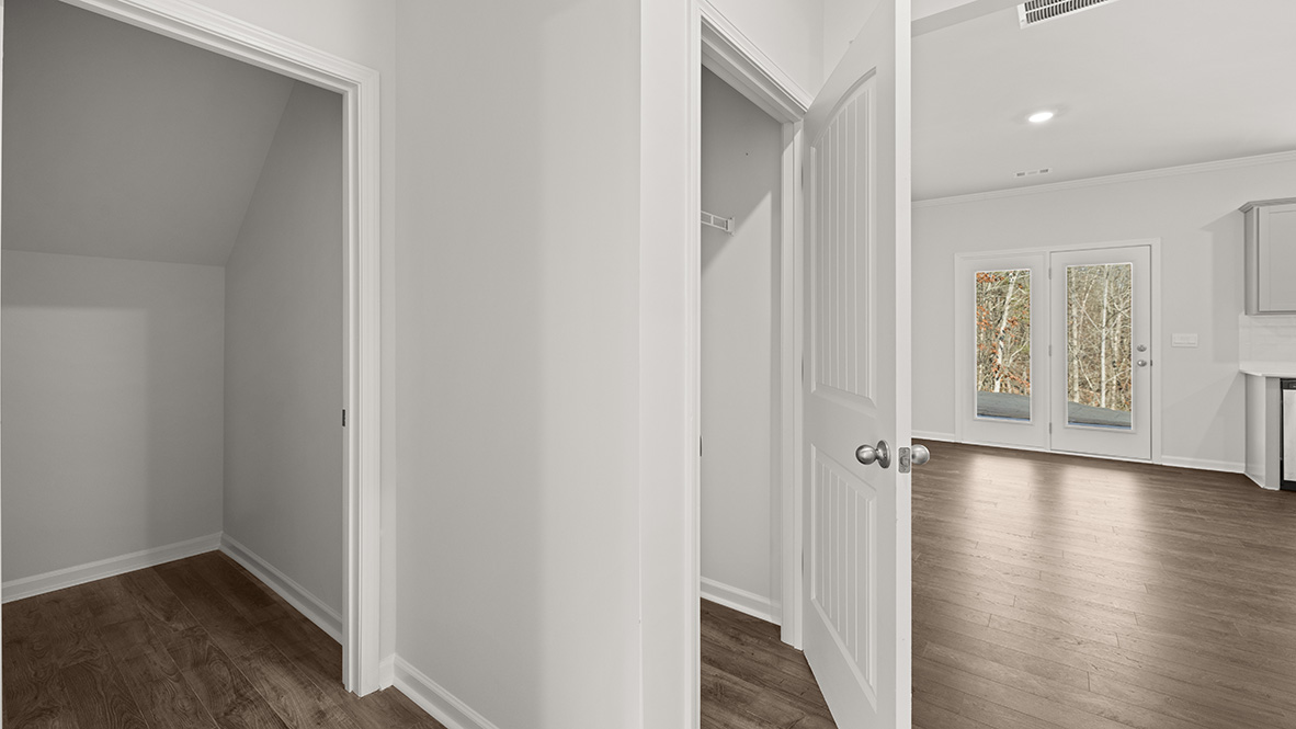 powder bathroom in the entry way hallway