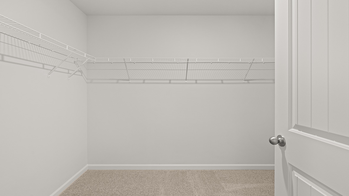 spacious walk in closet