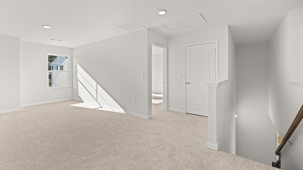 spacious upstairs flex area