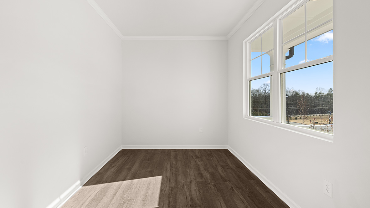 Office with a double window.