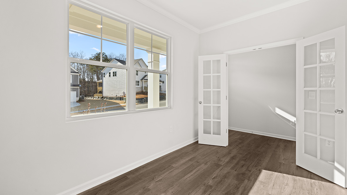 Office view of the entrance and hallway.