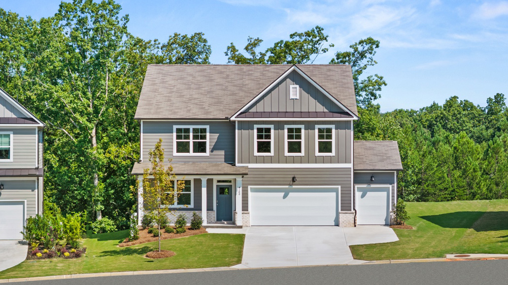 Exterior of the Hanover floorplan at Falcon Landing community
