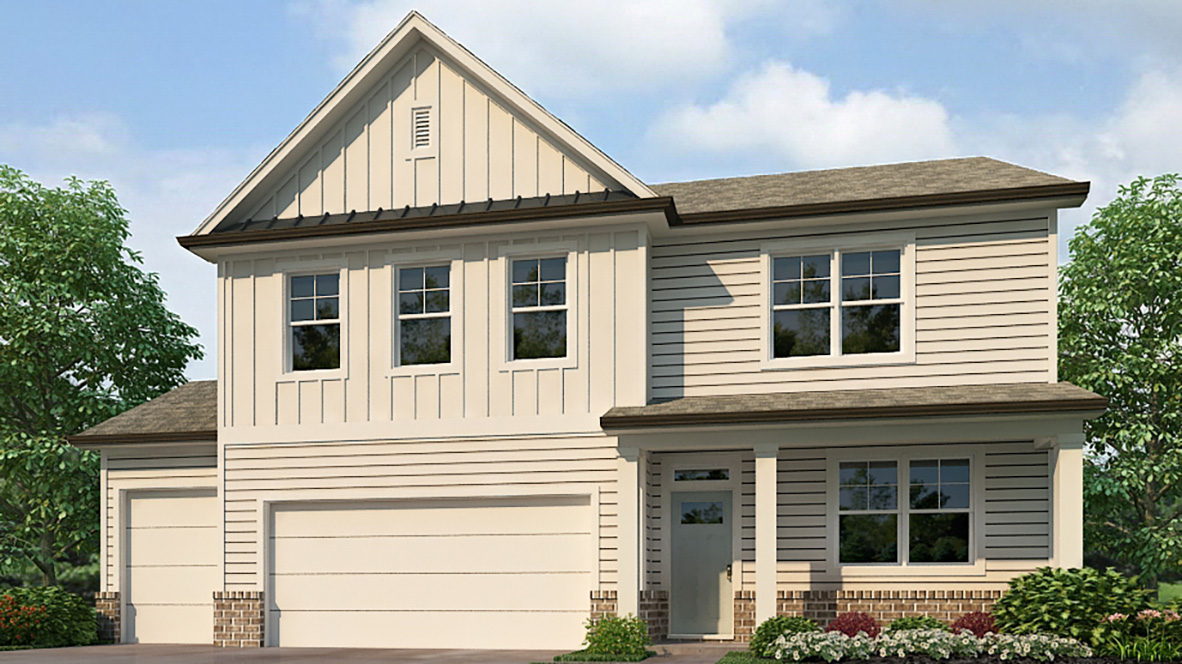 Front rendering of the Hanover floorplan at Falcon Landing in Gainesville, GA