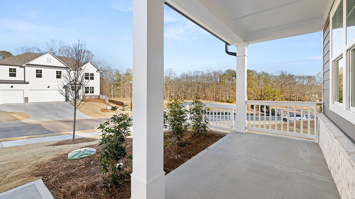 covered front porch of home