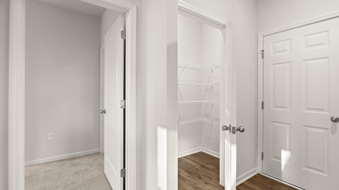 Interior hallway near bedrooms