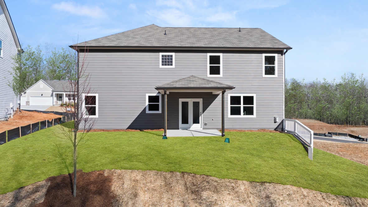 Exterior rear view of home