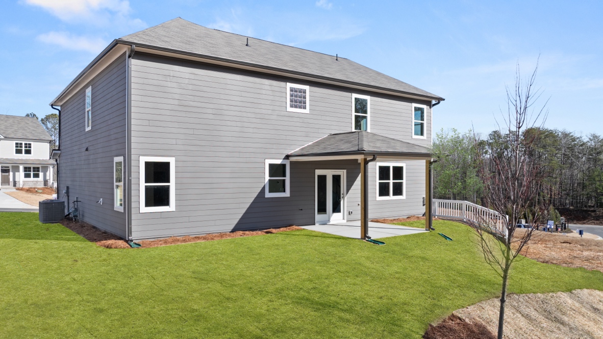 Exterior rear view of home