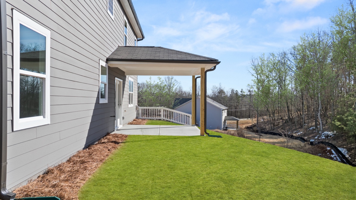 Exterior rear view of home