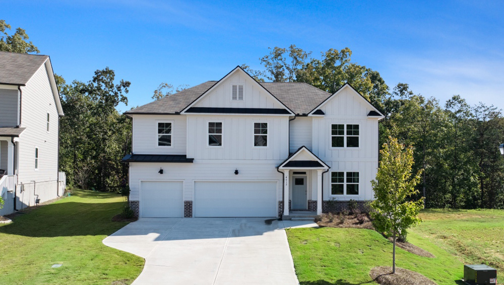 Front Exterior of the Mansfield floor plan at the Falcon Landing community in Gainesville, GA
