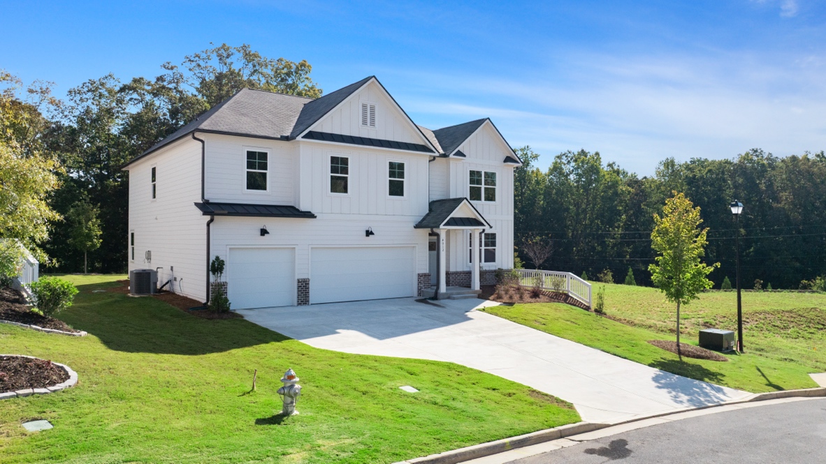 Back Exterior of the Mansfield floor plan at the Falcon Landing community in Gainesville, GA