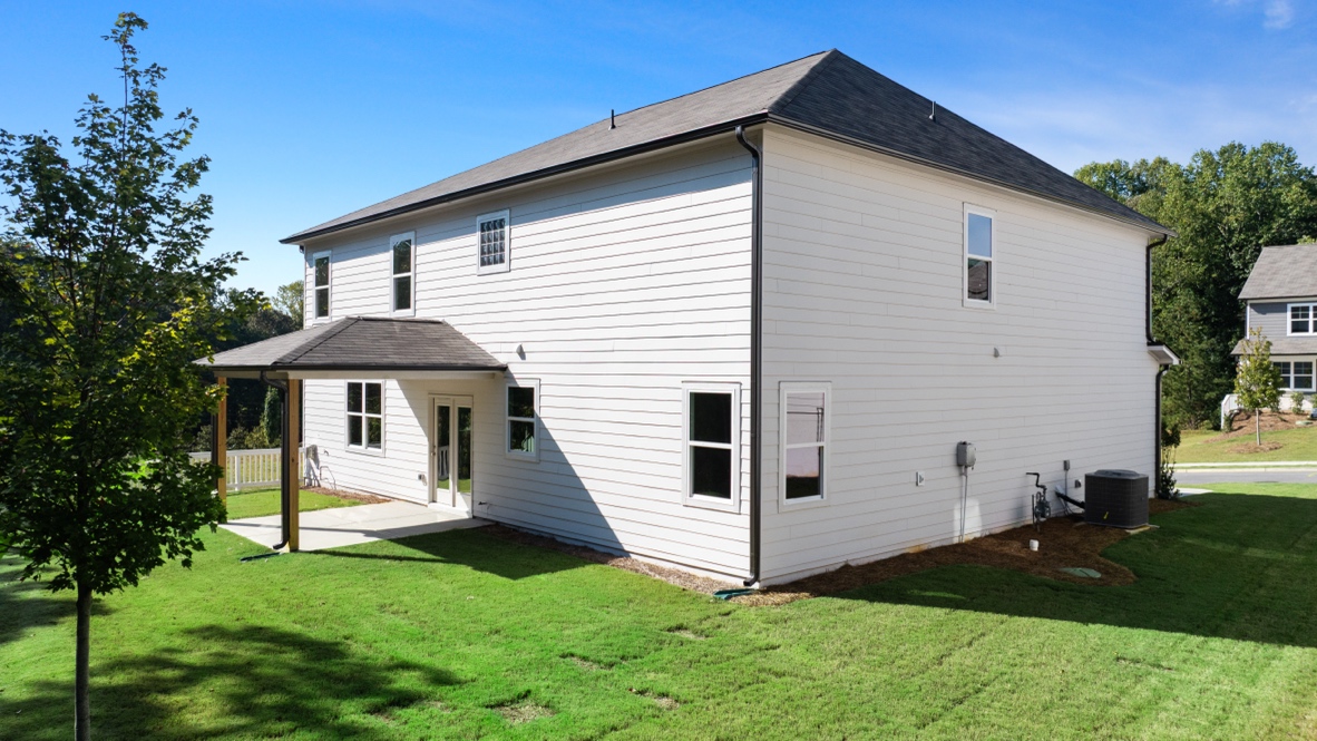 Back Exterior of the Mansfield floor plan at the Falcon Landing community in Gainesville, GA