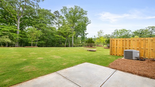 Back patio view of the back yard.