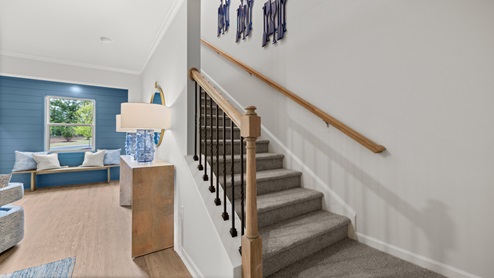 Stairwell leading to the second floor.