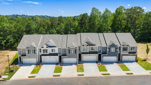 Exterior two-story townhome