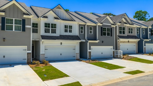 Exterior two-story townhome