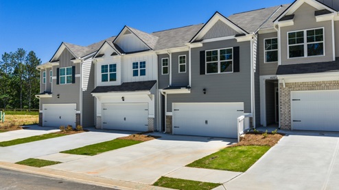 Exterior two-story townhome