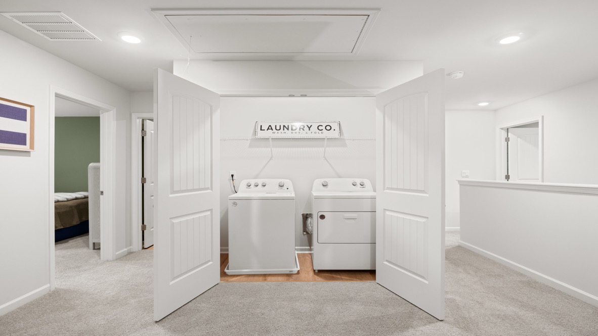 Interior laundry room
