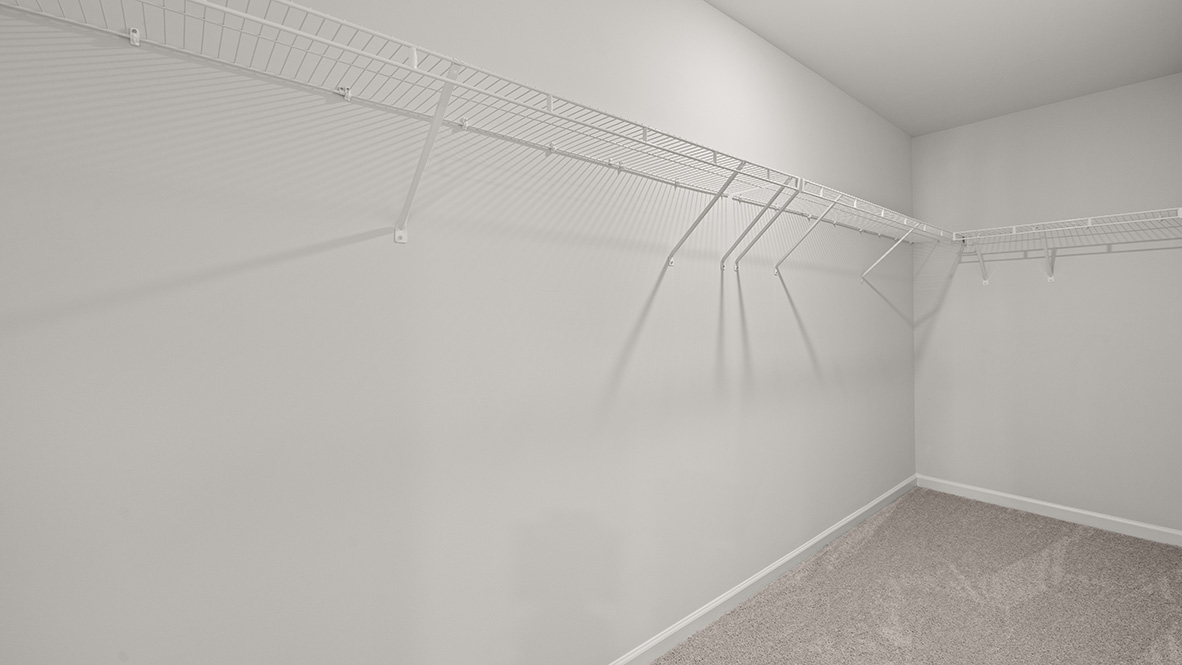 Interior primary walk-in closet