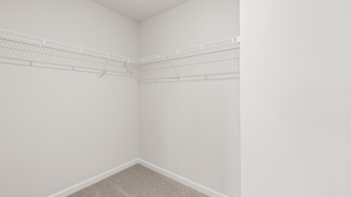 Interior primary walk-in closet