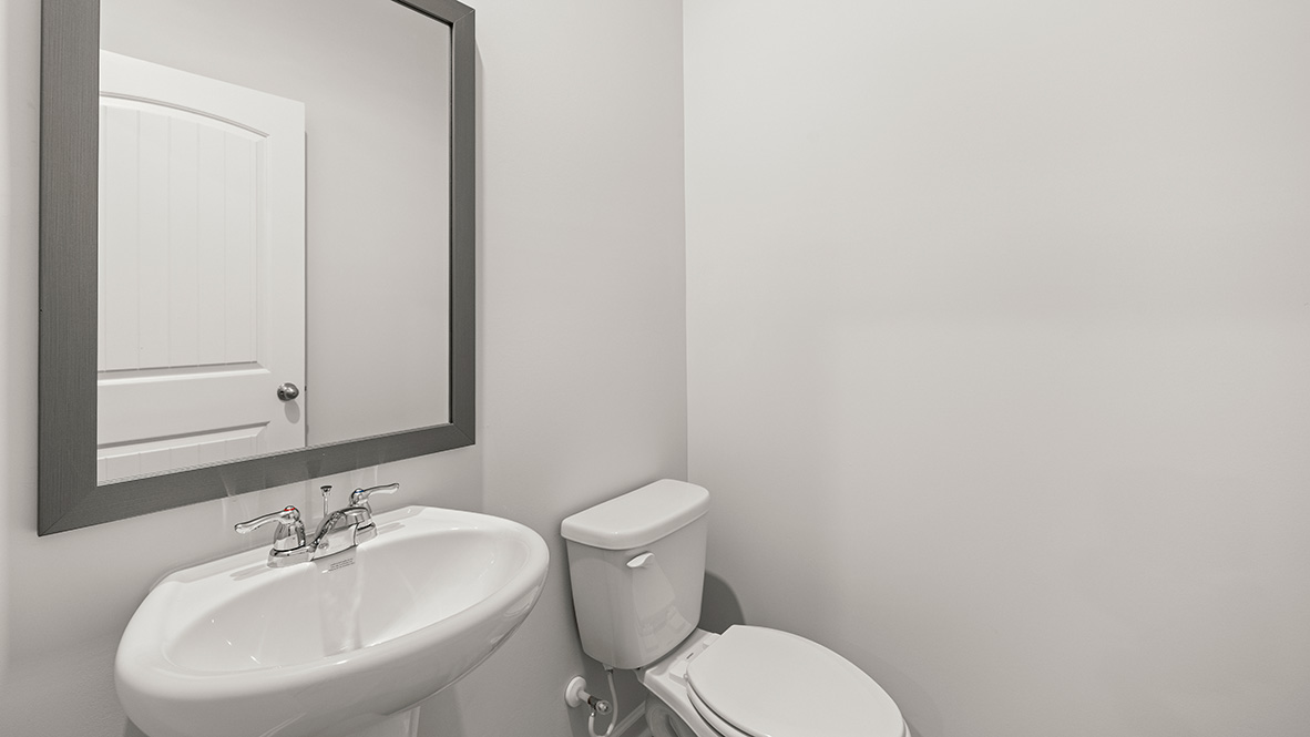 Interior half bathroom with sink