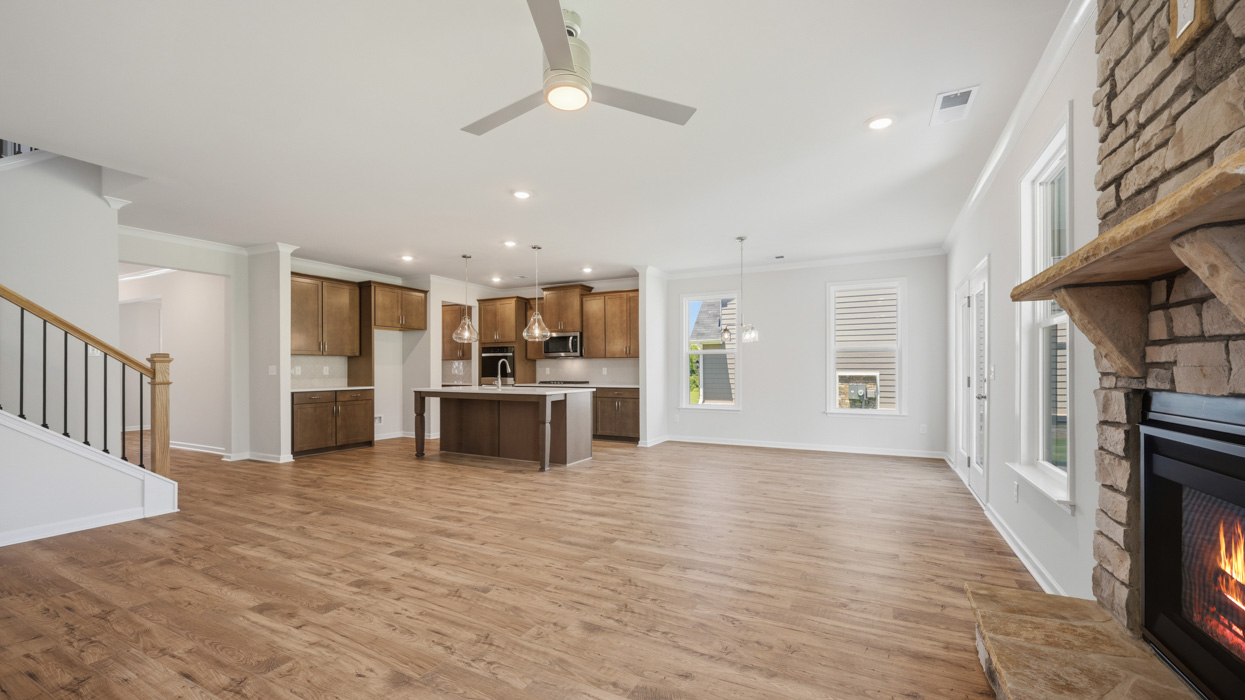 kitchen and breakfast room from living room