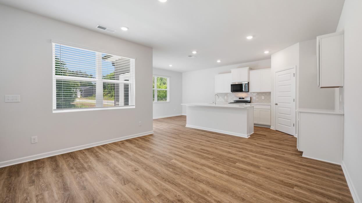 Great room and kitchen