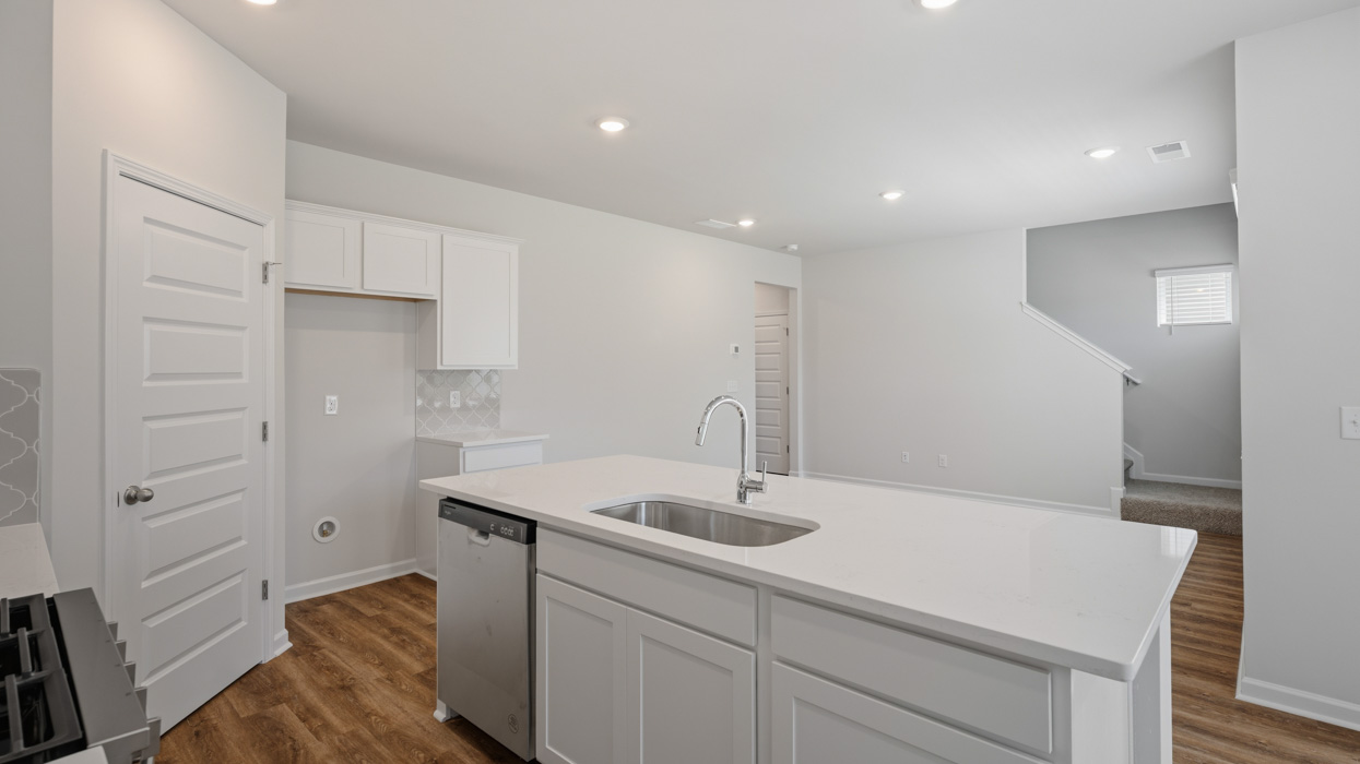 kitchen and great room