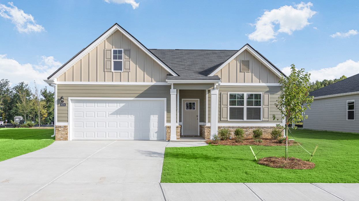 single family ranch front